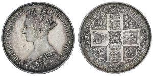 1 Crown United Kingdom of Great Britain and Ireland (1801-1922) Silver Victoria (1819 - 1901)