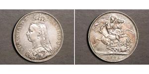 1 Crown United Kingdom of Great Britain and Ireland (1801-1922) Silver Victoria (1819 - 1901)