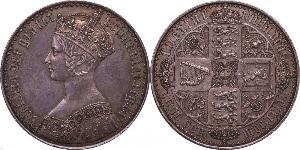 1 Crown United Kingdom of Great Britain and Ireland (1801-1922) Silver Victoria (1819 - 1901)