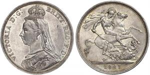 1 Crown United Kingdom of Great Britain and Ireland (1801-1922) Silver Victoria (1819 - 1901)