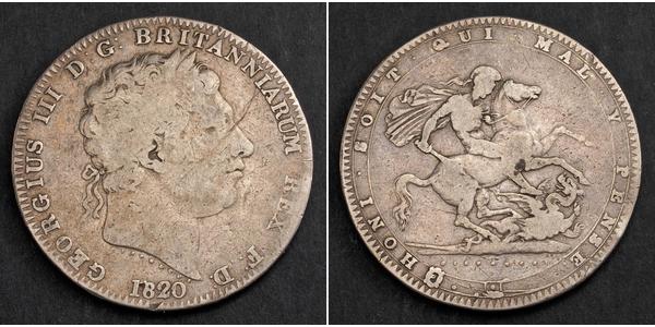 1 Crown United Kingdom of Great Britain and Ireland (1801-1922) Silver George III (1738-1820)
