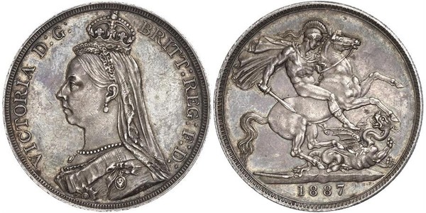 1 Crown United Kingdom of Great Britain and Ireland (1801-1922) Silver Victoria (1819 - 1901)