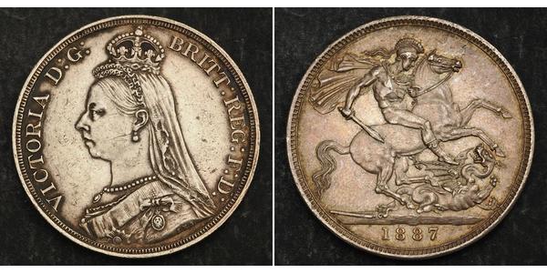 1 Crown United Kingdom of Great Britain and Ireland (1801-1922) Silver Victoria (1819 - 1901)