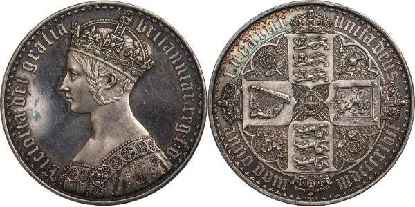 1 Crown United Kingdom of Great Britain and Ireland (1801-1922) Silver Victoria (1819 - 1901)