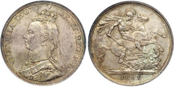 1 Crown United Kingdom of Great Britain and Ireland (1801-1922) Silver Victoria (1819 - 1901)