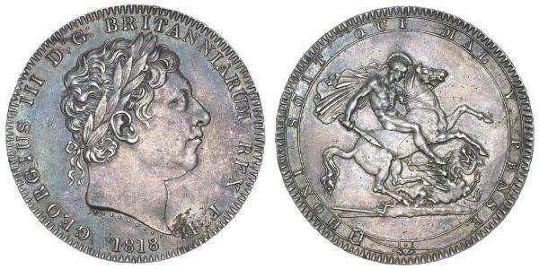 1 Crown United Kingdom of Great Britain and Ireland (1801-1922) Silver George III (1738-1820)