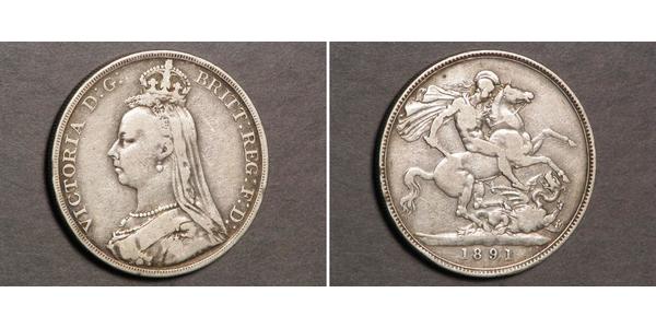 1 Crown United Kingdom of Great Britain and Ireland (1801-1922) Silver Victoria (1819 - 1901)