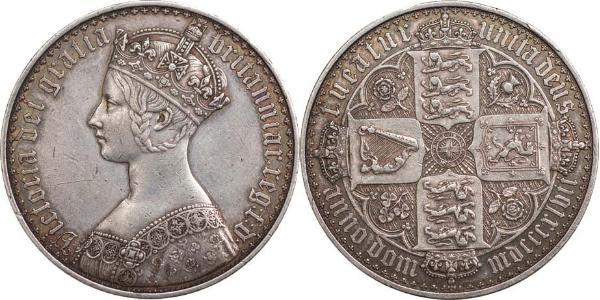 1 Crown United Kingdom of Great Britain and Ireland (1801-1922) Silver Victoria (1819 - 1901)
