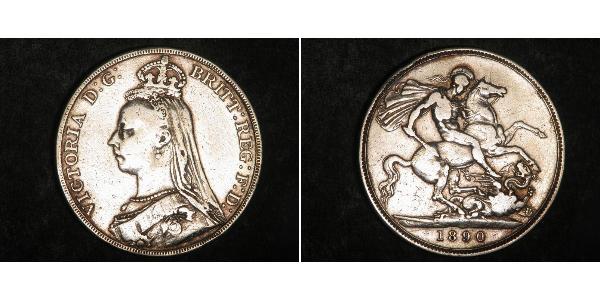 1 Crown United Kingdom of Great Britain and Ireland (1801-1922) Silver Victoria (1819 - 1901)