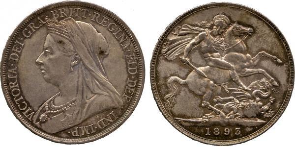 1 Crown United Kingdom of Great Britain and Ireland (1801-1922) Silver Victoria (1819 - 1901)