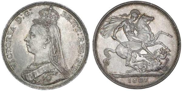 1 Crown United Kingdom of Great Britain and Ireland (1801-1922) Silver Victoria (1819 - 1901)