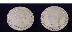 1 Crown Isla de Man  Isabel II (1926-2022)