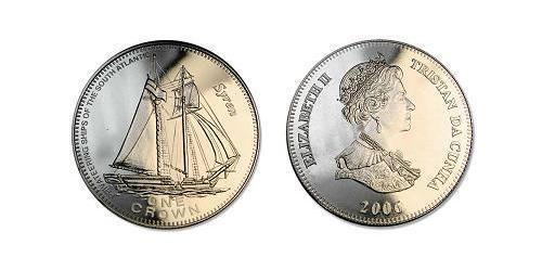 1 Crown Tristan da Cunha (archipel)  Elizabeth II (1926-2022)