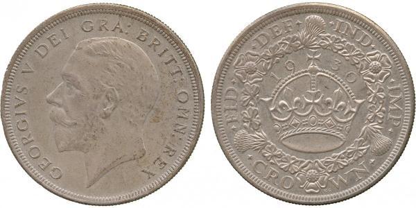 1 Crown United Kingdom (1922-) 銀 乔治五世  (1865-1936)