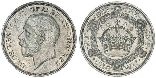 1 Crown United Kingdom (1922-) 銀 乔治五世  (1865-1936)