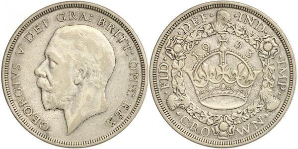 1 Crown United Kingdom (1922-) 銀 乔治五世  (1865-1936)