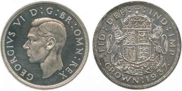 1 Crown United Kingdom (1922-) 銀 乔治六世 (1895-1952)