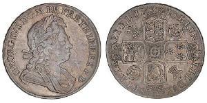 1 Crown 大不列顛王國 (1707 - 1800) 銀 乔治一世 (大不列颠) (1660 - 1727)