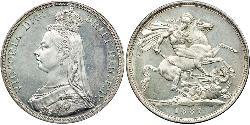 1 Crown 大不列颠及爱尔兰联合王国 (1801 - 1922) 銀 维多利亚 (英国君主)