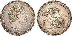 1 Crown 大不列颠及爱尔兰联合王国 (1801 - 1922) 銀 喬治三世 (1738-1820)