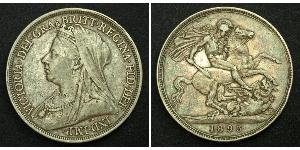 1 Crown 大不列颠及爱尔兰联合王国 (1801 - 1922) 銀 维多利亚 (英国君主)