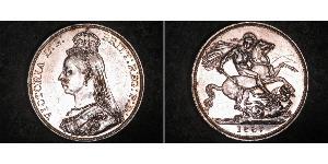 1 Crown 大不列颠及爱尔兰联合王国 (1801 - 1922) 銀 维多利亚 (英国君主)