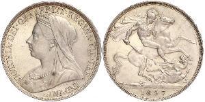 1 Crown 大不列颠及爱尔兰联合王国 (1801 - 1922) 銀 维多利亚 (英国君主)