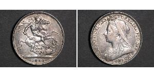 1 Crown 大不列颠及爱尔兰联合王国 (1801 - 1922) 銀 维多利亚 (英国君主)