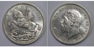 1 Crown 大不列颠及爱尔兰联合王国 (1801 - 1922) 銀 乔治五世  (1865-1936)