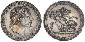 1 Crown 大不列颠及爱尔兰联合王国 (1801 - 1922) 銀 喬治三世 (1738-1820)