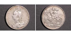 1 Crown 大不列颠及爱尔兰联合王国 (1801 - 1922) 銀 维多利亚 (英国君主)