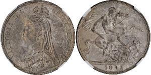 1 Crown 大不列颠及爱尔兰联合王国 (1801 - 1922) 銀 维多利亚 (英国君主)