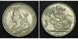 1 Crown 大不列颠及爱尔兰联合王国 (1801 - 1922) 銀 维多利亚 (英国君主)