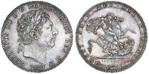 1 Crown 大不列颠及爱尔兰联合王国 (1801 - 1922) 銀 喬治三世 (1738-1820)