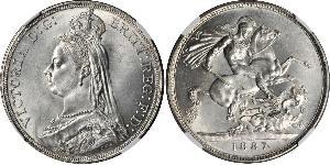 1 Crown 大不列颠及爱尔兰联合王国 (1801 - 1922) 銀 维多利亚 (英国君主)