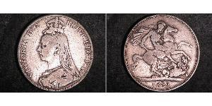 1 Crown 大不列颠及爱尔兰联合王国 (1801 - 1922) 銀 维多利亚 (英国君主)