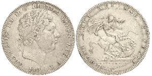 1 Crown 大不列颠及爱尔兰联合王国 (1801 - 1922) 銀 喬治三世 (1738-1820)
