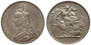 1 Crown 大不列颠及爱尔兰联合王国 (1801 - 1922) 銀 维多利亚 (英国君主)