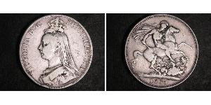1 Crown 大不列颠及爱尔兰联合王国 (1801 - 1922) 銀 维多利亚 (英国君主)