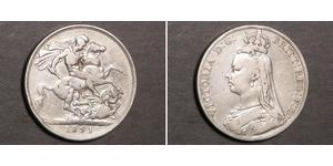 1 Crown 大不列颠及爱尔兰联合王国 (1801 - 1922) 銀 维多利亚 (英国君主)