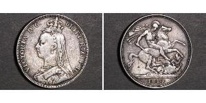 1 Crown 大不列颠及爱尔兰联合王国 (1801 - 1922) 銀 维多利亚 (英国君主)