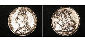 1 Crown 大不列颠及爱尔兰联合王国 (1801 - 1922) 銀 维多利亚 (英国君主)
