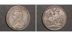 1 Crown 大不列颠及爱尔兰联合王国 (1801 - 1922) 銀 维多利亚 (英国君主)