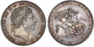 1 Crown 大不列颠及爱尔兰联合王国 (1801 - 1922) 銀 喬治三世 (1738-1820)