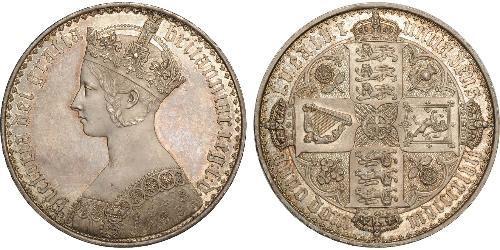 1 Crown 大不列颠及爱尔兰联合王国 (1801 - 1922) 銀 维多利亚 (英国君主)