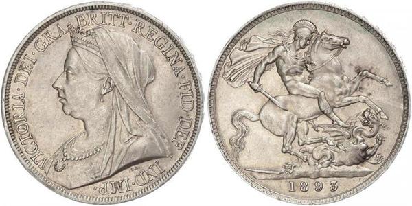 1 Crown 大不列颠及爱尔兰联合王国 (1801 - 1922) 銀 维多利亚 (英国君主)