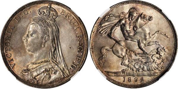 1 Crown 大不列颠及爱尔兰联合王国 (1801 - 1922) 銀 维多利亚 (英国君主)