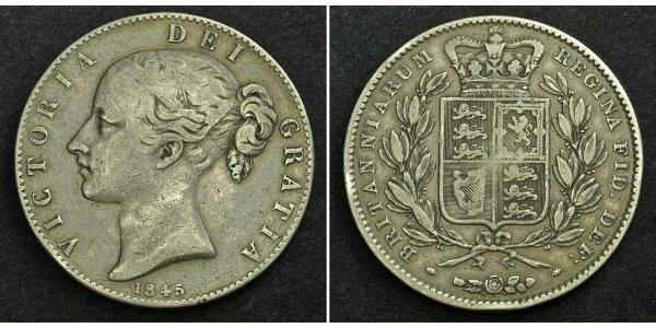 1 Crown 大不列颠及爱尔兰联合王国 (1801 - 1922) 銀 维多利亚 (英国君主)