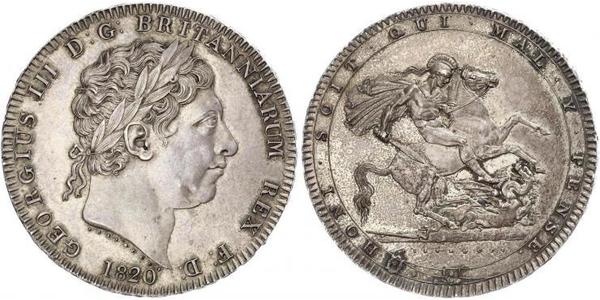 1 Crown 大不列颠及爱尔兰联合王国 (1801 - 1922) 銀 喬治三世 (1738-1820)