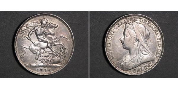 1 Crown 大不列颠及爱尔兰联合王国 (1801 - 1922) 銀 维多利亚 (英国君主)